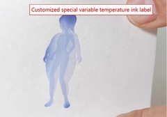 Speciaal op maat gemaakt inktlabel met variabele temperatuur
