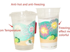 Kleurveranderingen bij temperatuur, speciale inkt