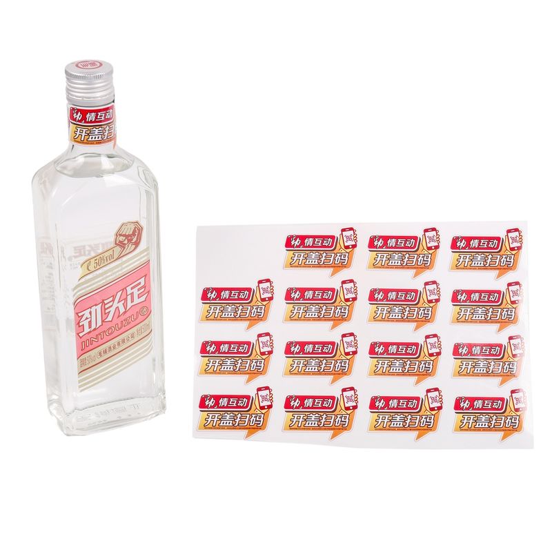 Transparante stickerprinting voor brandy Whisky Vodk fles etiket etiket label sticker fabrikant