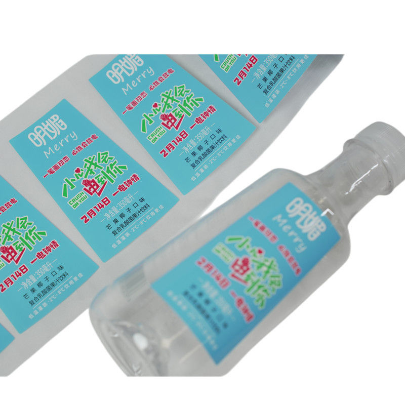 Waterdicht en duurzaam zelfklevend etiket voor smaakflessen Glanse/matte afwerking en diverse materialen