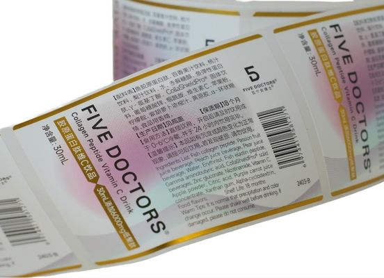 Gepersonaliseerd zelfklevend etiket voor verpakking Vinyl waterdicht sticker Printing Roll Label Ronde stickermos