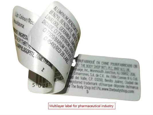 Op maat gemaakte farmaceutische etiketten voor waterdichte stickers